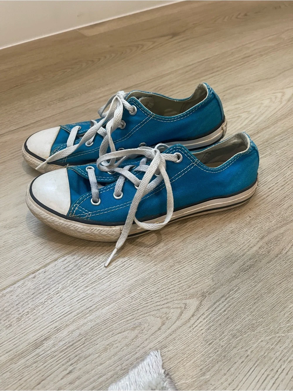Converse Kids Blue Turquoise Canvas Low-Top Sneakers Chuck Taylor